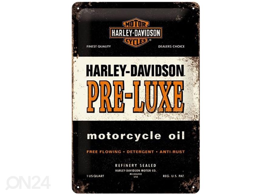 Retro metallposter Harley-Davidson Pre-Luxe 20x30 cm suurendatud