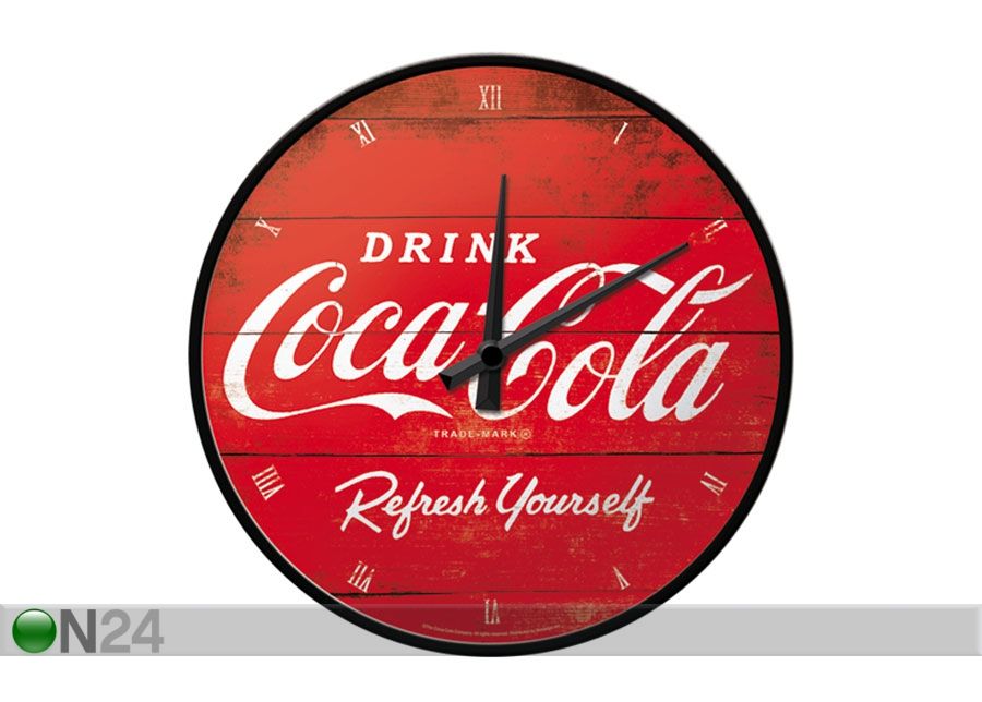 Retro seinakell Coca-Cola logo suurendatud