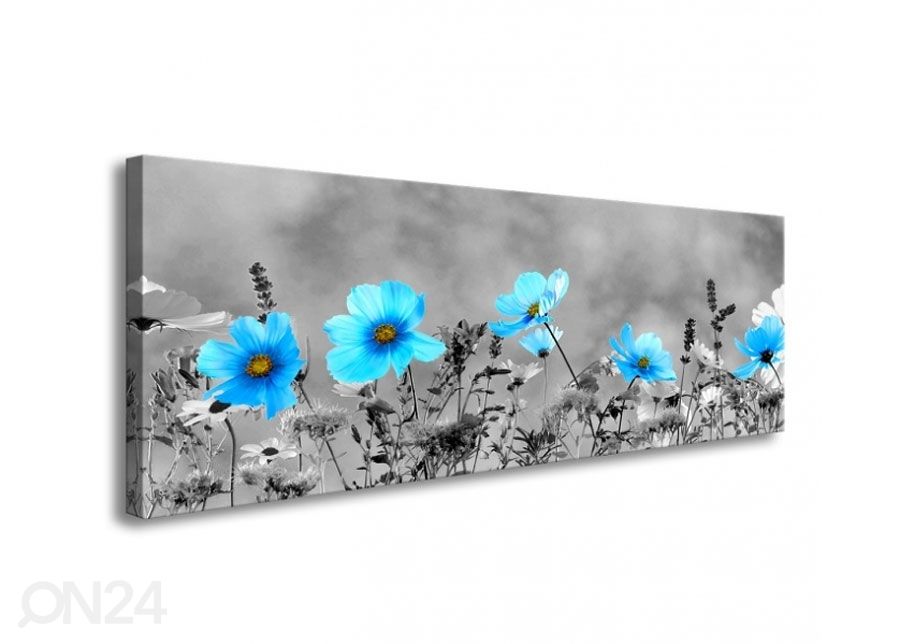 Seinapilt Blue flowers 120x40 cm suurendatud
