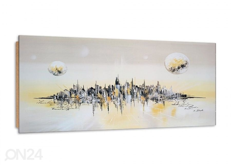 Seinapilt City of tommorow 3D 100x50 cm suurendatud