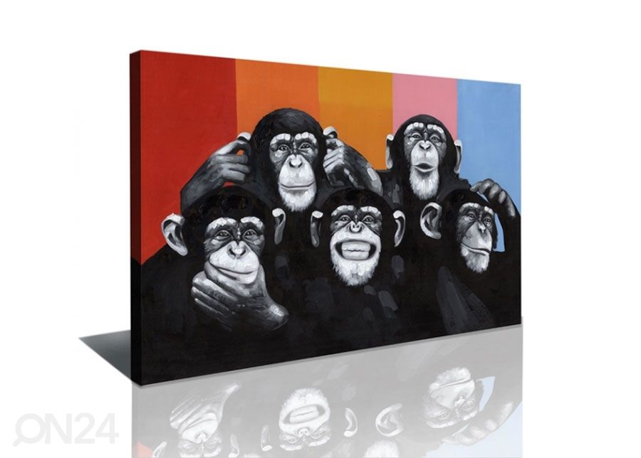 Seinapilt Monkeys 80x60 cm suurendatud