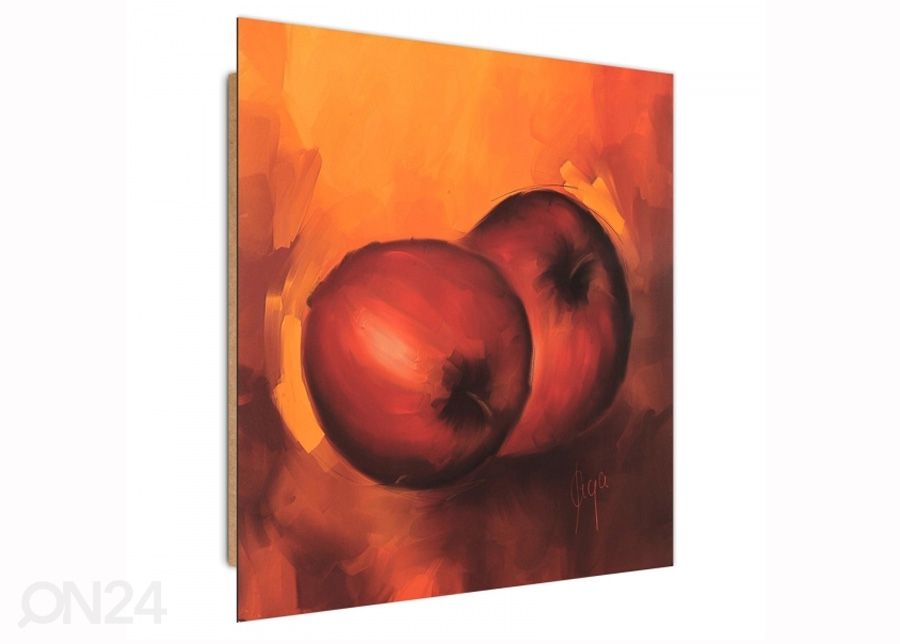 Seinapilt Red apples 3D 30x30 cm suurendatud