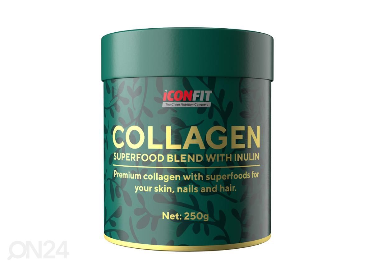 Supertoidusegu Collagen Superfoods + Inulin 250 g tikri-mustsõstra Iconfit suurendatud