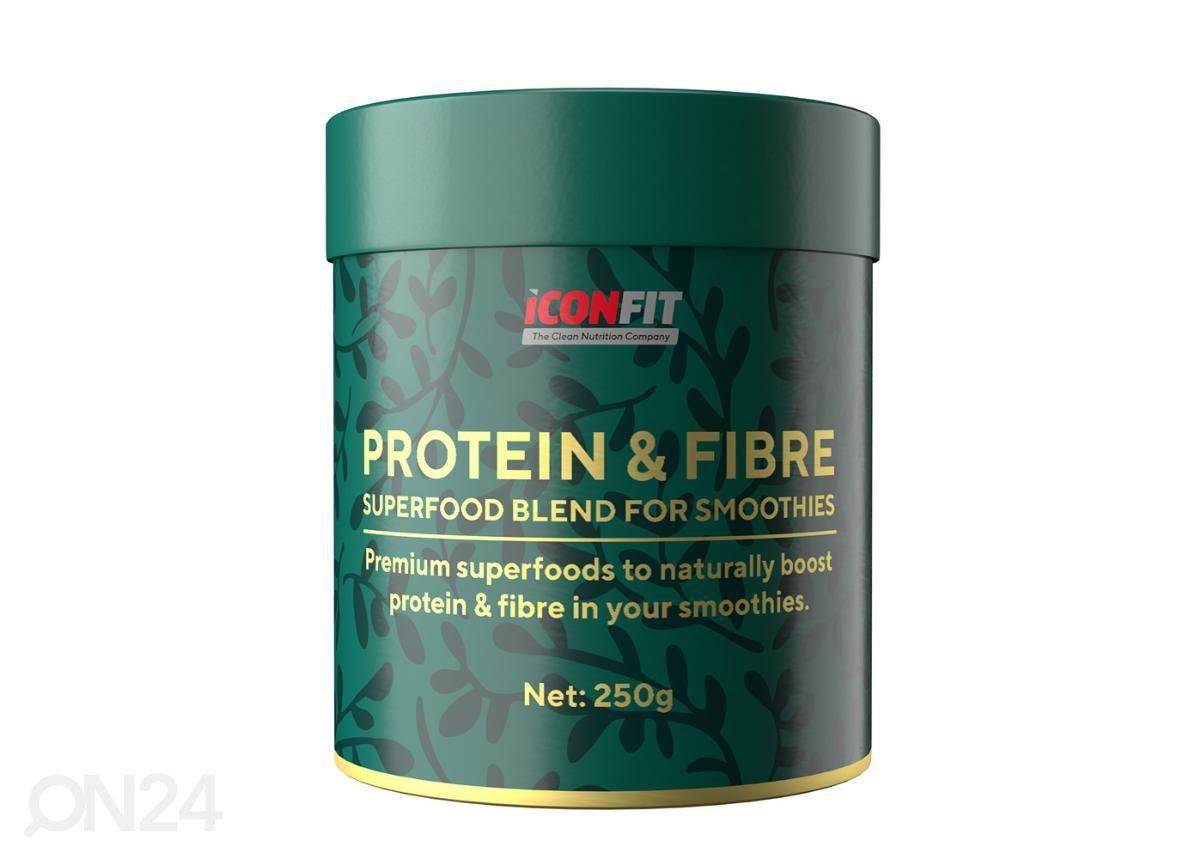 Supertoidusegu smuutidele Protein & Fibre 250 g mustsõstra Iconfit suurendatud
