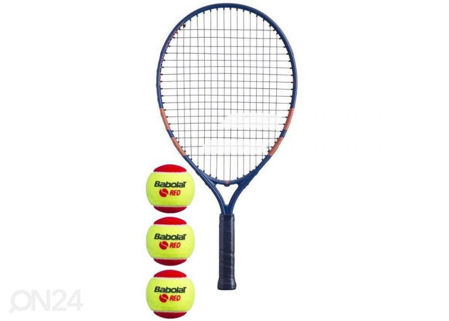 Tennisereket lastele Babolat Roland Garros Kit RG/FO 21+ 3 palli suurendatud