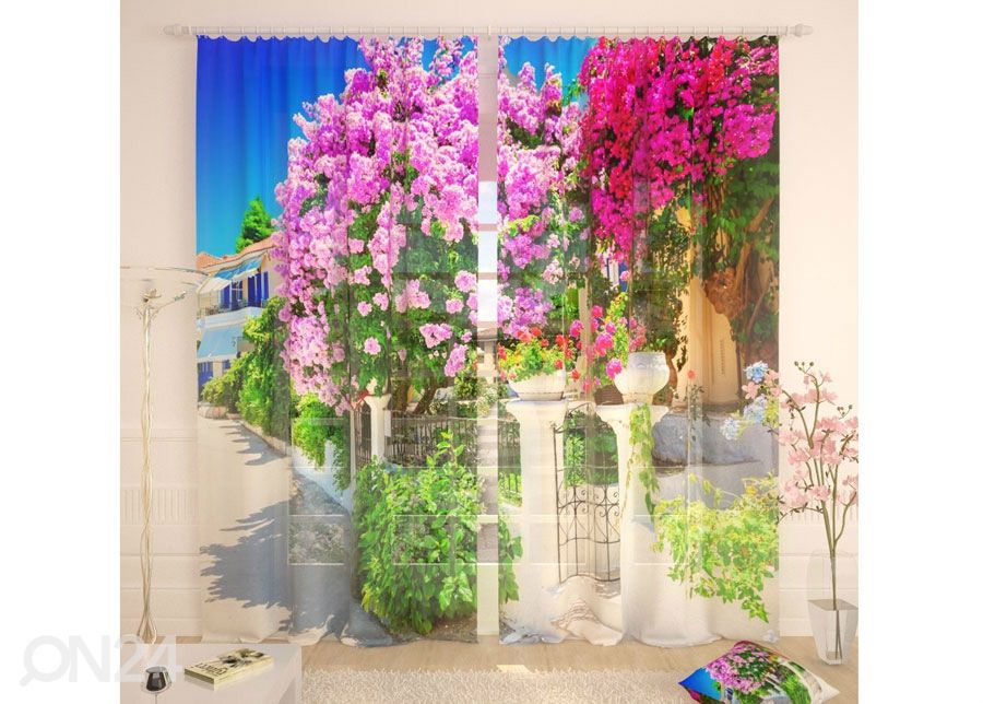 Tüllkardin Lilac Garden 400x260 cm suurendatud
