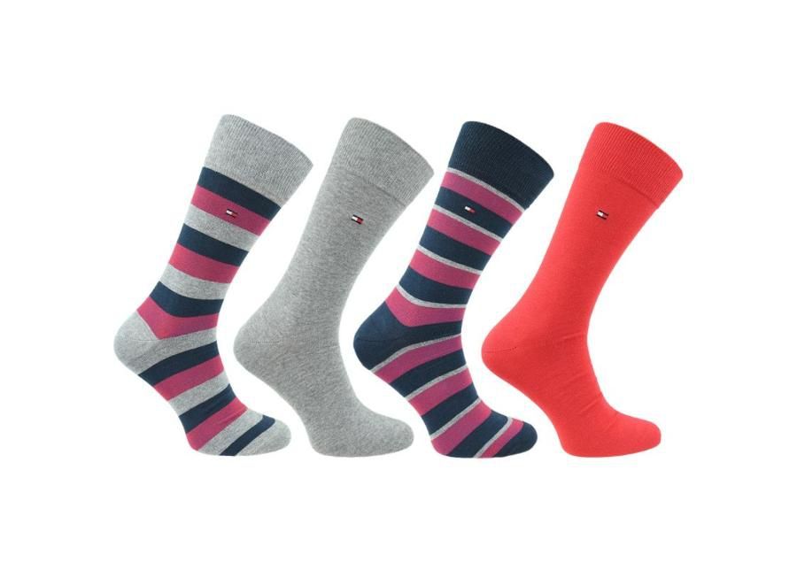 Vabaajasokkide komplekt meestele Tommy Hilfiger Orginal Stripe Box 4-Pack Socks M 482002001-085 suurendatud