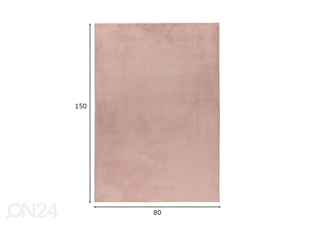 Vaip LOFT Powdre Pink 80x150 cm suurendatud mõõdud