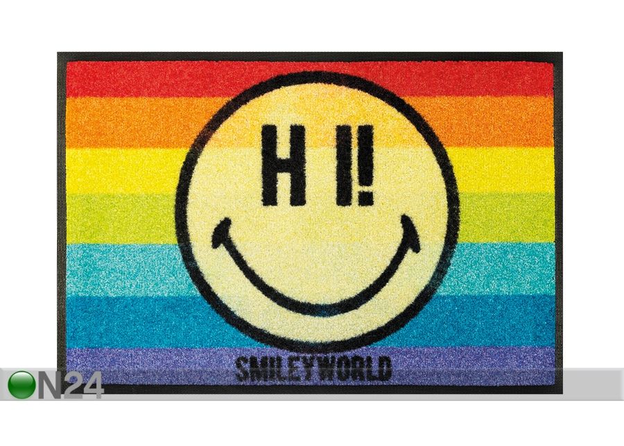 Vaip Smiley Rainbow 40x60 cm suurendatud