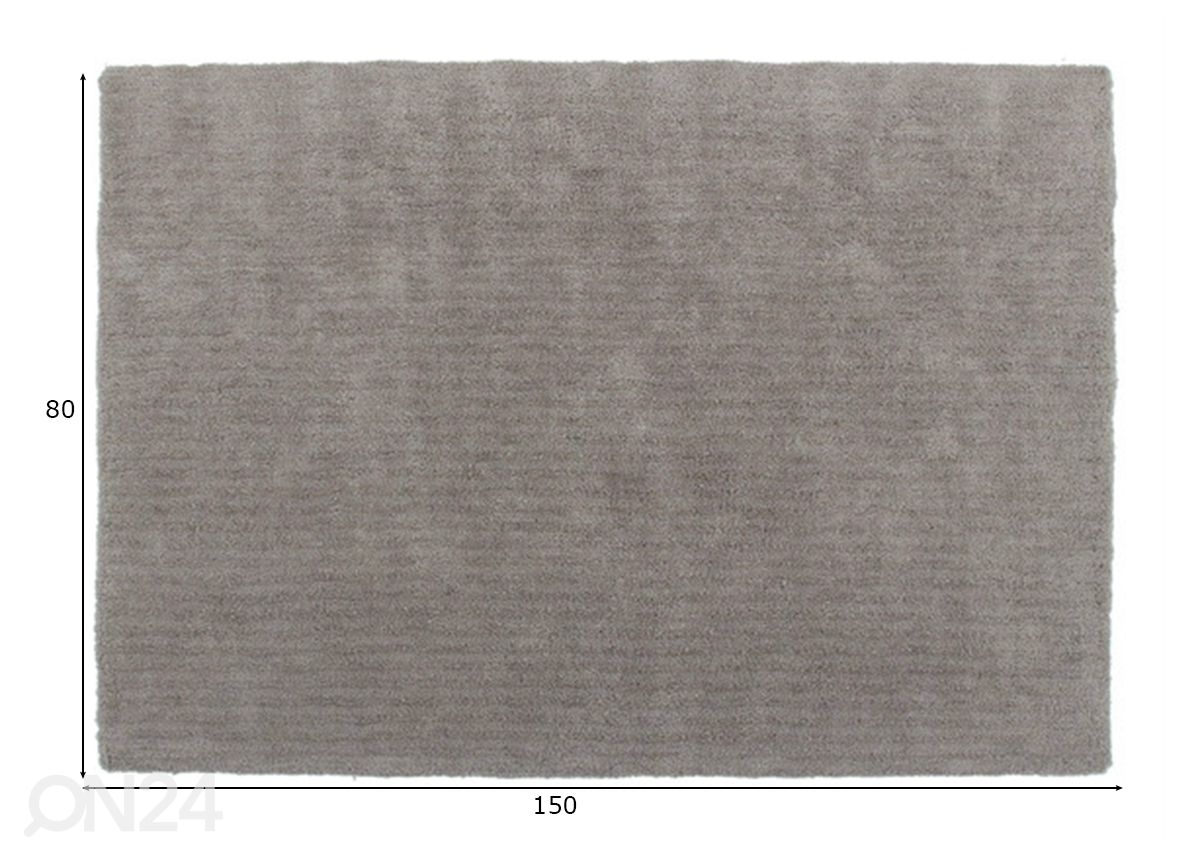 Vaip Velvet 80x150 cm suurendatud mõõdud