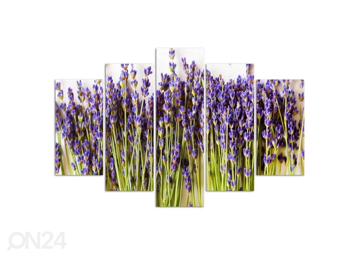 Viieosaline seinapilt Lavender 100x70 cm suurendatud