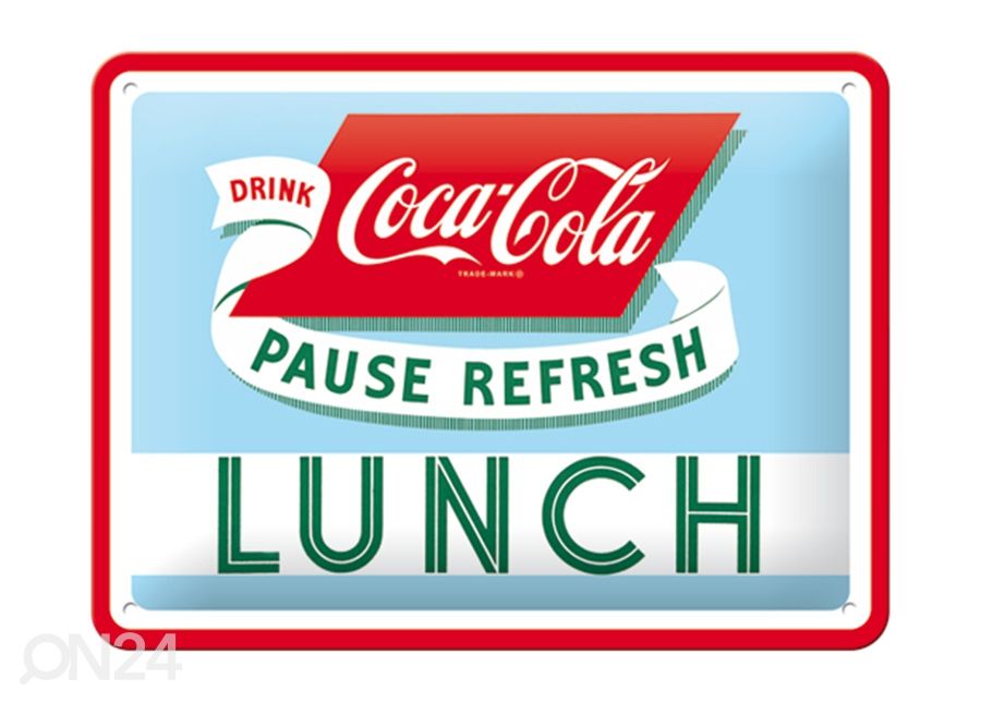 Vintage poster Coca-Cola Lunch 15x20 cm suurendatud