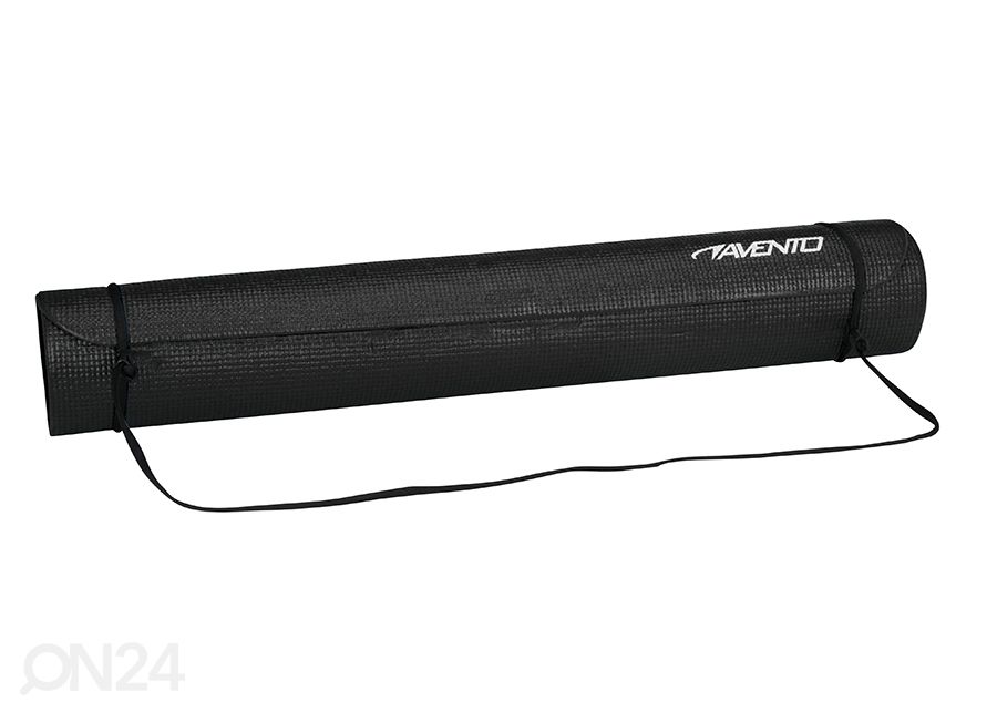 Võimlemismatt / joogamatt Avento PVC 173x61 cm must suurendatud