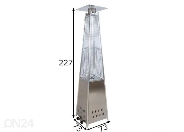 Gaasisoojendi Tower mõõdud