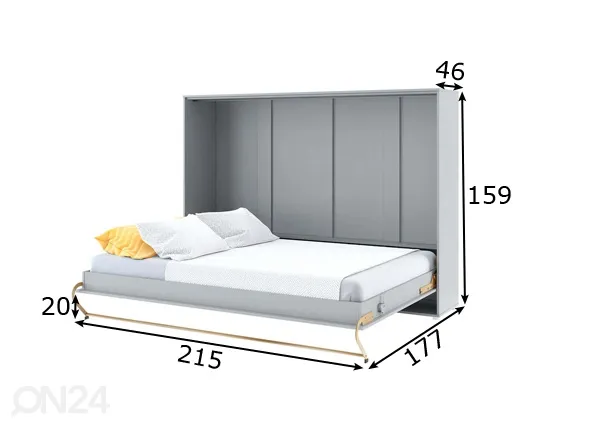 Kappvoodi Lenart CONCEPT PRO 140x200 cm mõõdud