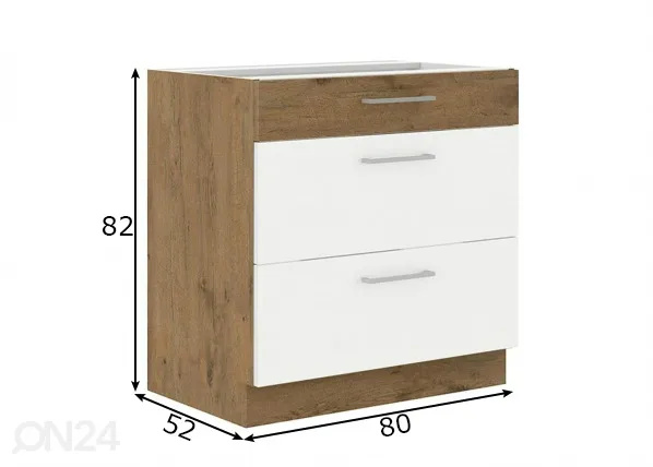 Köögikapp (alumine) 80 cm mõõdud