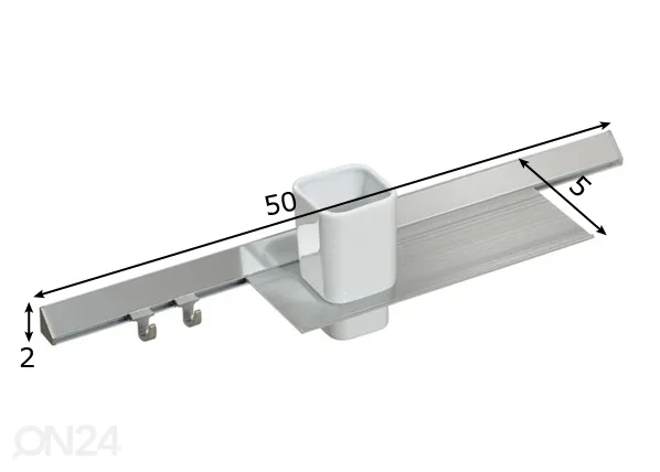 Lisariiul peeglile 50 cm mõõdud