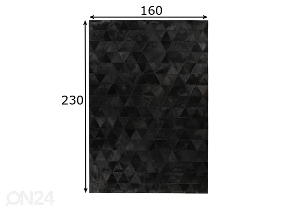 Naturaalsest nahast vaip 160x230 cm mõõdud