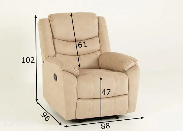 Recliner tugitool mõõdud