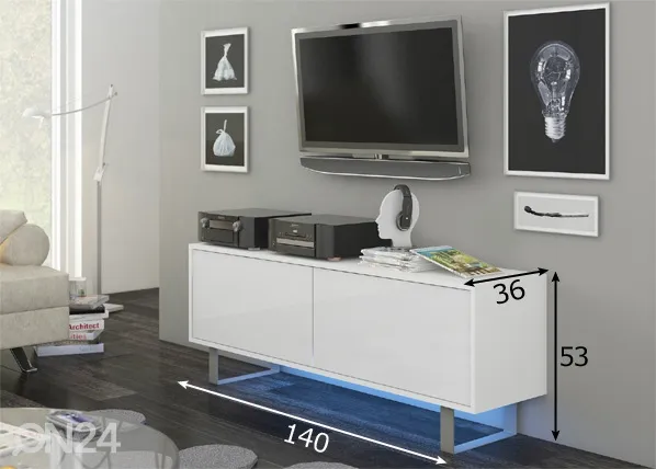 TV-alus 140 cm mõõdud