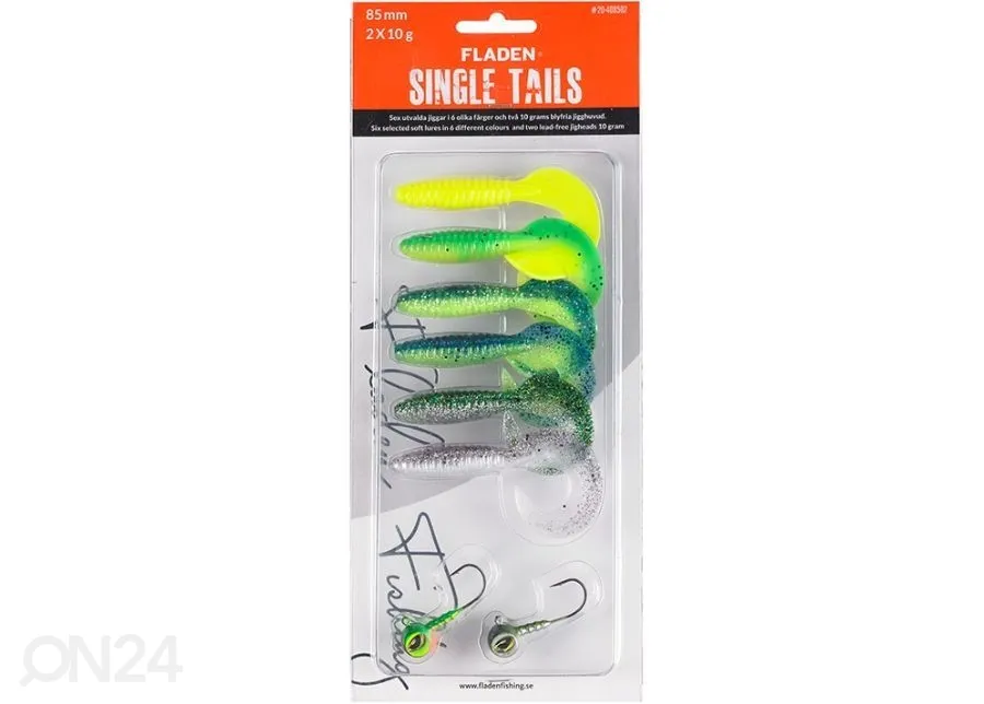 Landikomplekt silikoon 85mm+Jiggi pead 2x10g suurendatud