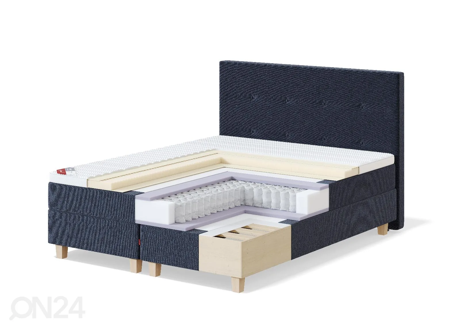 Sleepwell kontinentaalvoodi BLUE CONTINENTAL 140x200 cm suurendatud